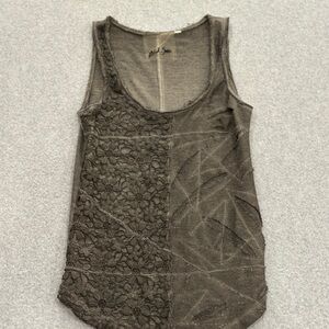 Y2K Distressed Dark Grey Tank Top